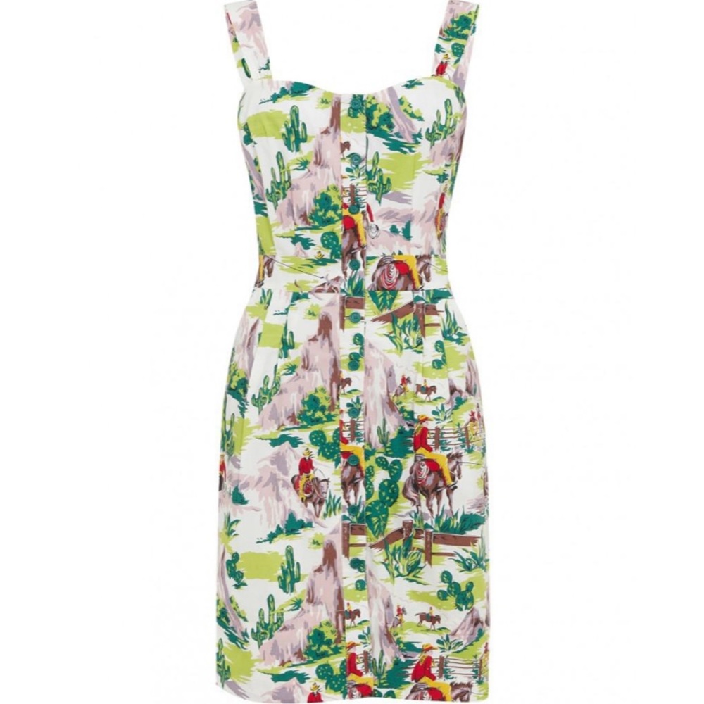 Emily and Fin Cotton Hannah Dress in Cowboy Print